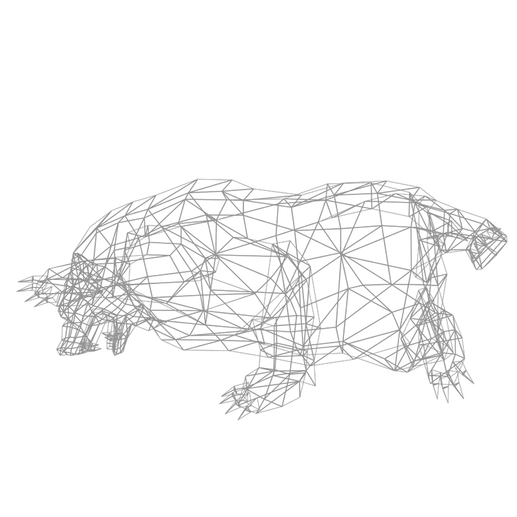 (Animal-0021) -3D-Canavar Ayı-ölüm